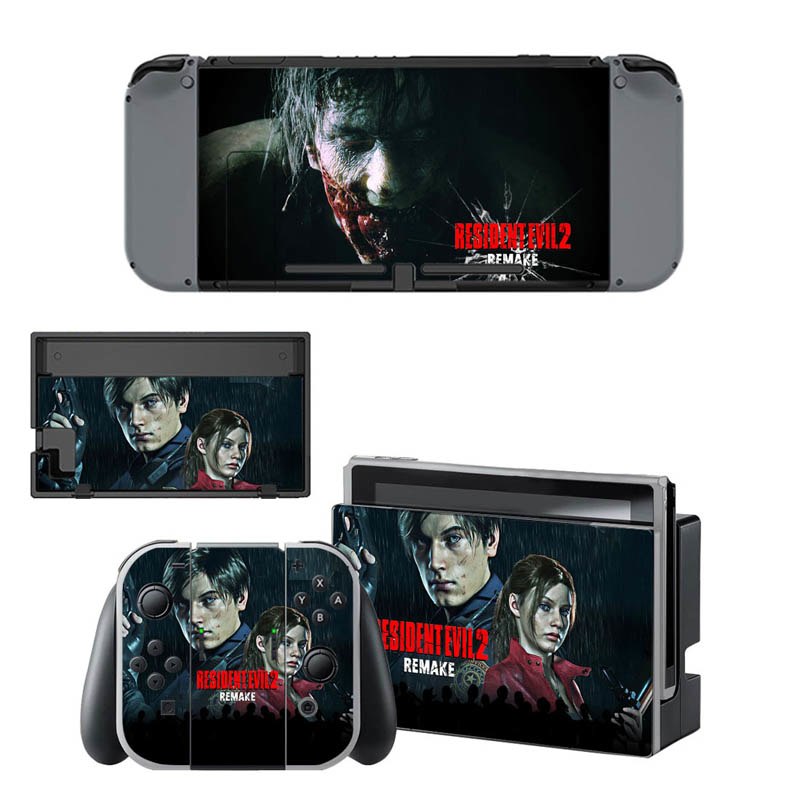 VINYL SKIN STICKER Resident Evil 2 DECAL COVER for Nintend Switch Console and Joy-Con Controlle