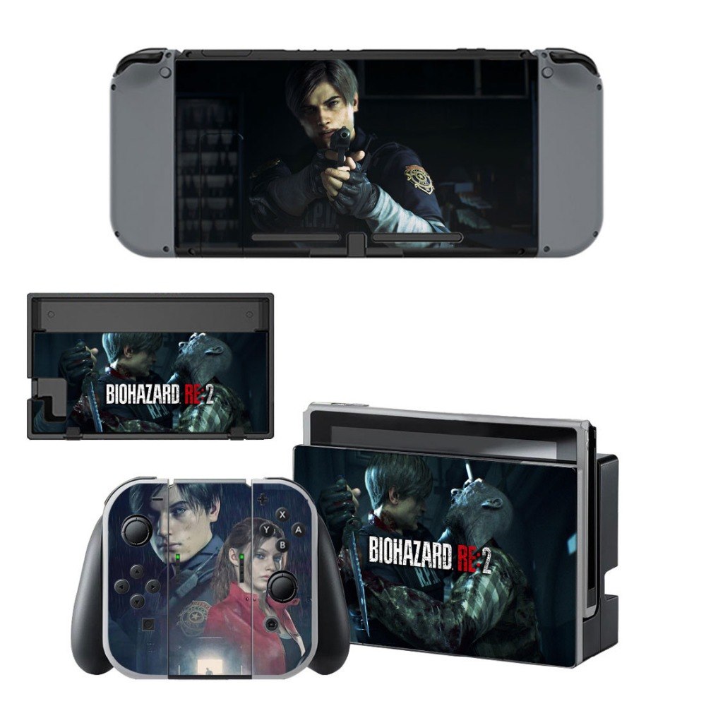 VINYL SKIN STICKER Resident Evil 2 DECAL COVER for Nintend Switch Console and Joy-Con Controlle
