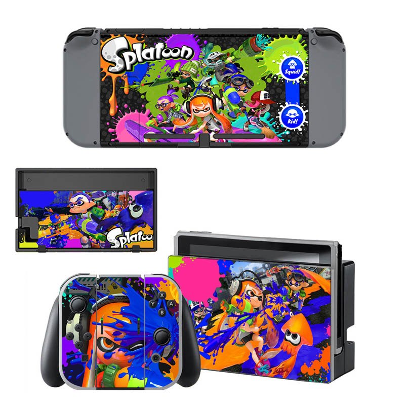VINYL SKIN STICKER Splatoon 2 DECAL COVER for Nintend Switch Console and Joy-Con Controlle