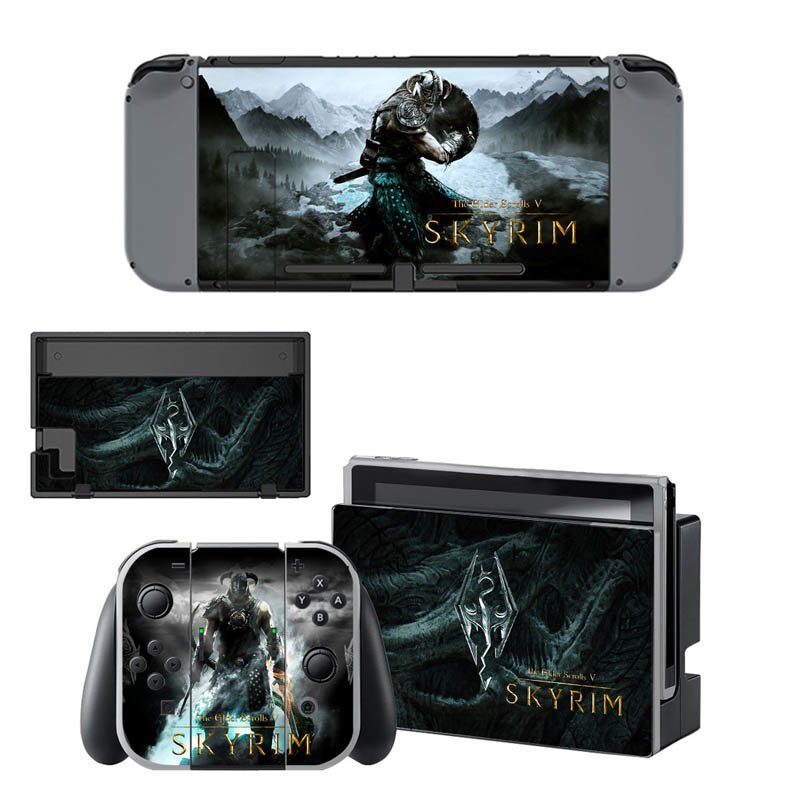 VINYL SKIN STICKER The Elder Scrolls :Skyrim DECAL COVER for Nintend Switch Console and Joy-Con Controlle