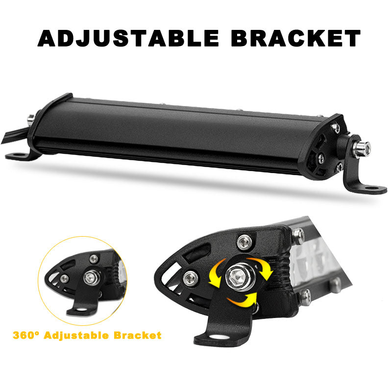 VISORAK 2pcs 7" LED Work Light Bar 18W Spot Offroad Fog LED Light Bar For 4X4 4WD Jeep Truck ATV SUV Pickup 12V 24V LED Beams