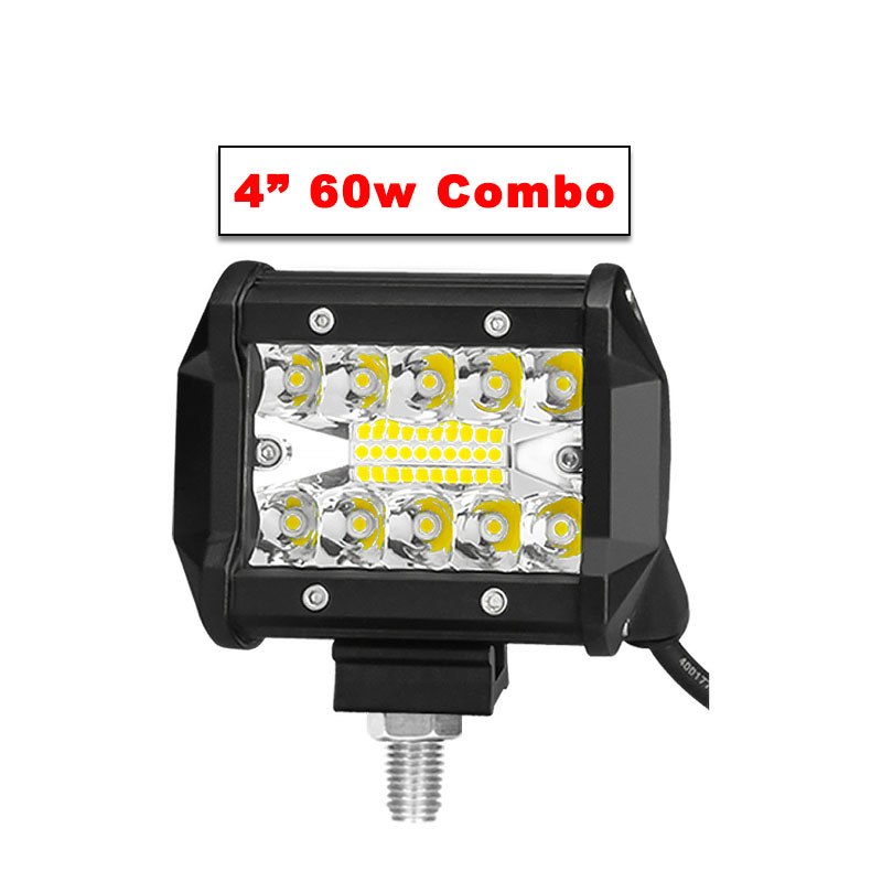 VISORAK 4 Inch 60W LED Work Light Bar Combo Offroad Motorcycle Foglights LED Light Bar For Pickup 4WD 4x4 ATV UTV SUV Jeep Truck