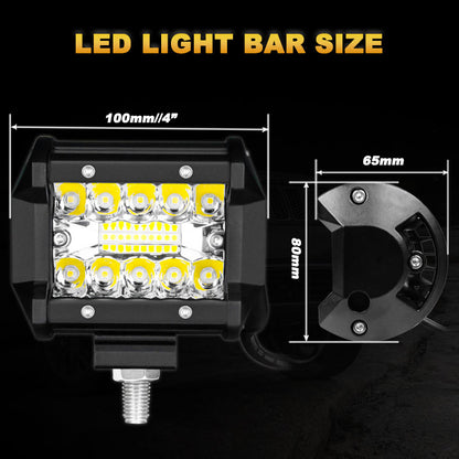 VISORAK 4 Inch 60W LED Work Light Bar Combo Offroad Motorcycle Foglights LED Light Bar For Pickup 4WD 4x4 ATV UTV SUV Jeep Truck