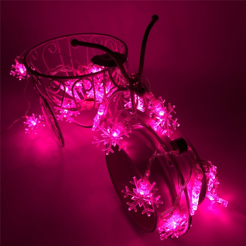 VOILEY 3M 20LED Snow Fairy String Light Wedding Party String Lamp Outdoor Garden Light Christmas Lighting Home Wall Decoration,9