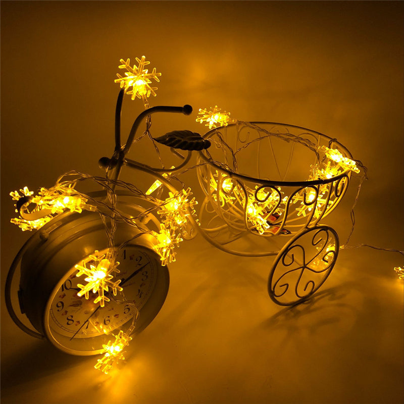 VOILEY 3M 20LED Snow Fairy String Light Wedding Party String Lamp Outdoor Garden Light Christmas Lighting Home Wall Decoration,9