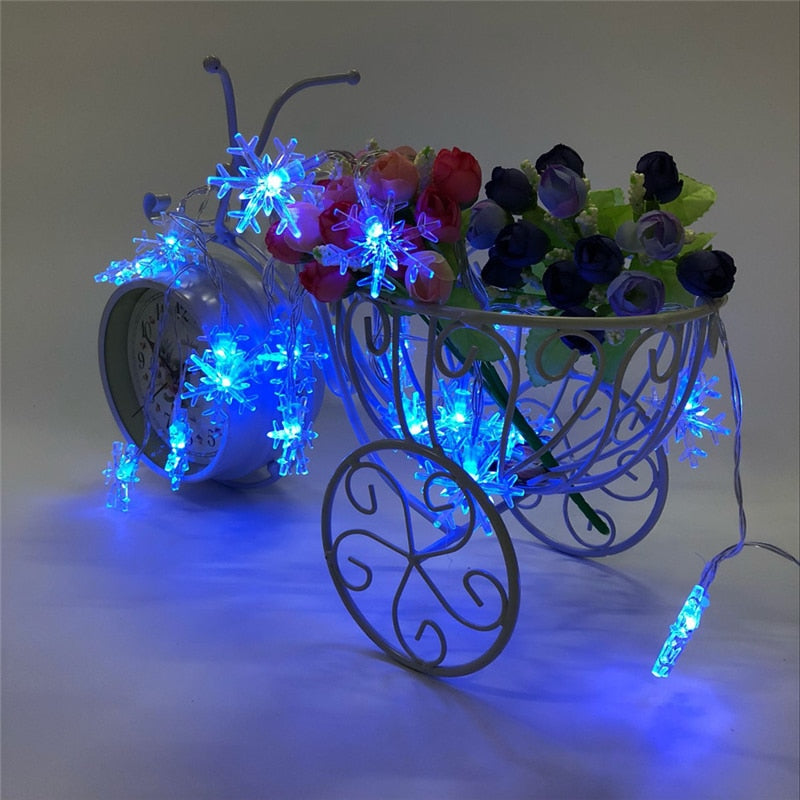 VOILEY 3M 20LED Snow Fairy String Light Wedding Party String Lamp Outdoor Garden Light Christmas Lighting Home Wall Decoration,9