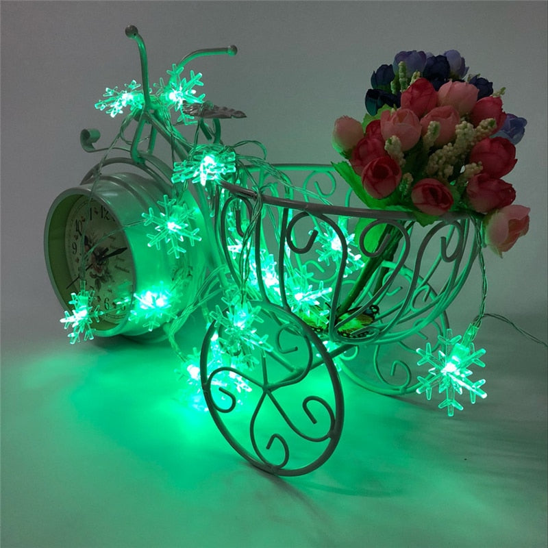 VOILEY 3M 20LED Snow Fairy String Light Wedding Party String Lamp Outdoor Garden Light Christmas Lighting Home Wall Decoration,9