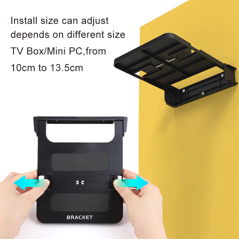 VONTAR Foldable Mount Bracket 100-135mm for Android TV Box Set Top Box Stand Holder Racks Wall Mounts Storage Single Space Shelf