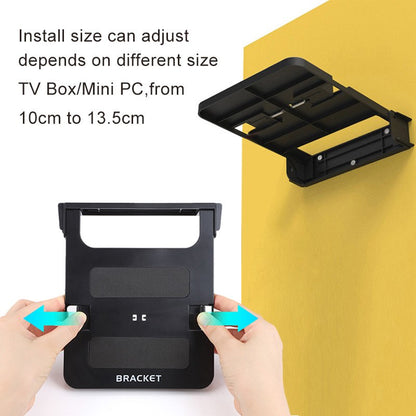 VONTAR Foldable Mount Bracket 100-135mm for Android TV Box Set Top Box Stand Holder Racks Wall Mounts Storage Single Space Shelf