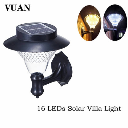 VUAN 16 LEDs Solar lights Outdoor LED Solar lamp Super Bright Villa Wall Mount Garden Courtyard Door Path Solar lights