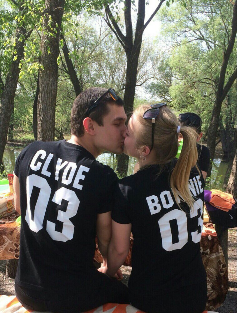 Valentine Shirts Women/Men Bonnie Bonnie 03 CLYDE 03 couples leisure cotton short sleeve T-shirt euro size O neck t-shirts 2018