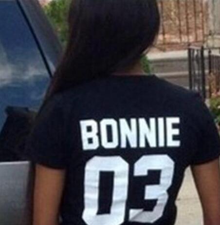 Valentine Shirts Women/Men Bonnie Bonnie 03 CLYDE 03 couples leisure cotton short sleeve T-shirt euro size O neck t-shirts 2018