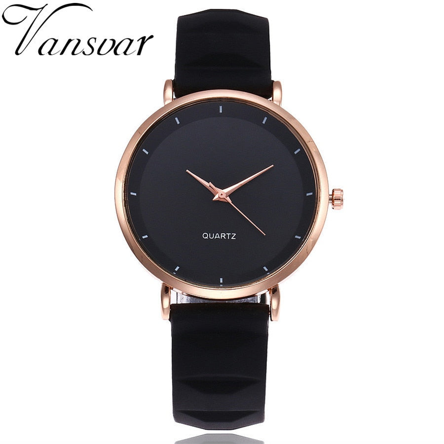 Vansvar Fashion Jelly Silicone Women Watches Luxury Brand Casual Ladies Quartz Clock Wristwatches Clock Montre Femme