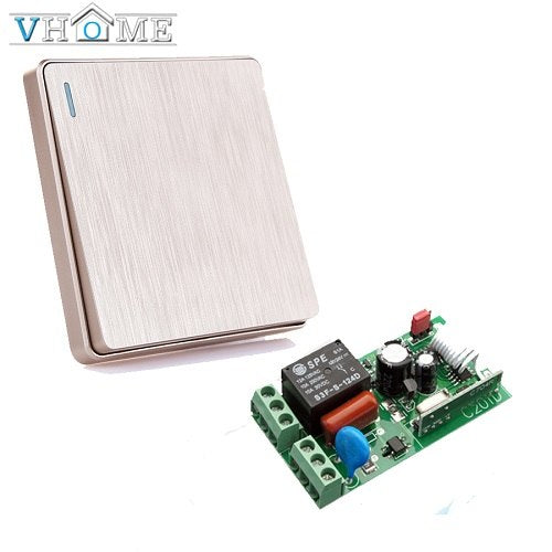 Vhome Wireless button Remote Control  RF 433 Mhz 220V Switch Learning Code Receiver Transmitter Hall Bedroom Ceiling Lights