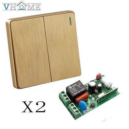 Vhome Wireless button Remote Control  RF 433 Mhz 220V Switch Learning Code Receiver Transmitter Hall Bedroom Ceiling Lights