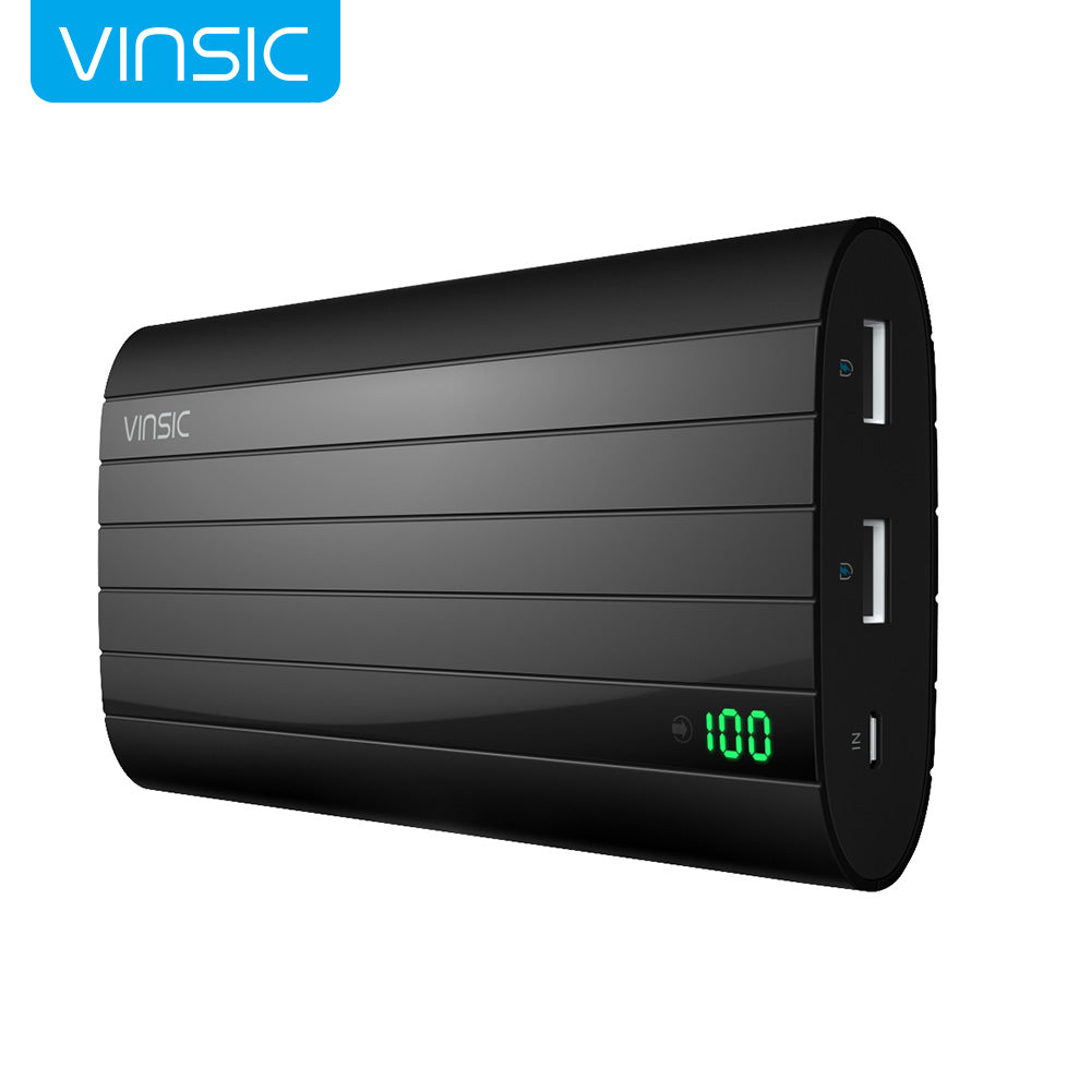 Vinsic IRON P6 20000mAh Power Bank Smart Identification External Battery Charger for iPhone X Samsung S9 Xiaomi Mi8 HUAWEI P20