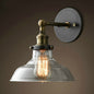 Vintage Iron American Single Head Wall Lamp Loft Study Foyer Dining Room Wall Lights Bedside Glass Wall Lamps For Bedroom