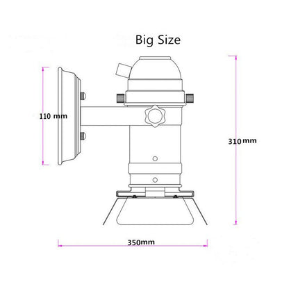 Vintage Mini Wall Lamp Base GU10/E26/E27 Industrial Light Retro Lamp Adjustable 4 Leaf for Coffee Bar Lights Lighting Fixture
