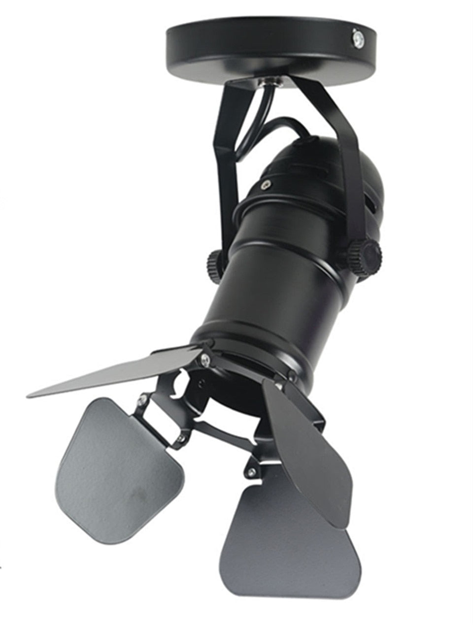 Vintage Mini Wall Lamp Base GU10/E26/E27 Industrial Light Retro Lamp Adjustable 4 Leaf for Coffee Bar Lights Lighting Fixture