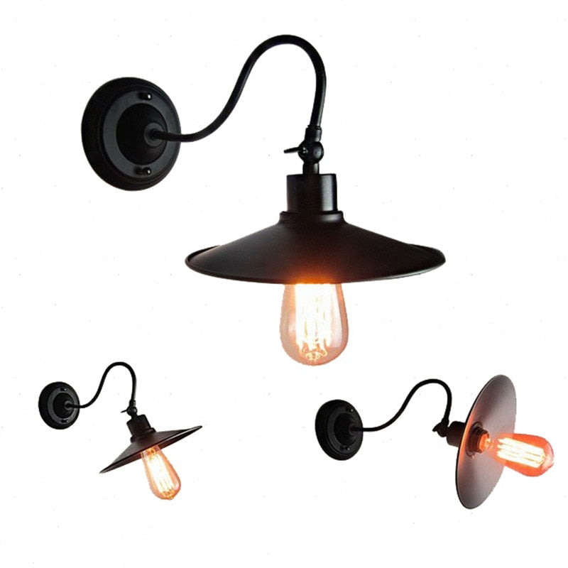 Vintage Plated Industrial Wall Lamp Retro Loft LED Wall Light Lamparas De Pared Hallway Stairs Iron Wall Sconce Abajur Luminaria