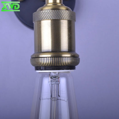 Vintage Single Iron E27 Lamp Holder Wall Lamp Industry Club/Dining Hall/Foyer/Shop American Lighting Wall Lamp Fixtures BK50