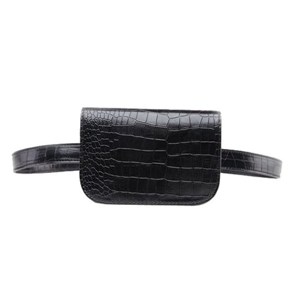 Vintage Waist Bag Women Alligator PU Leather Belt Bag Waist Pack Travel Belt Wallets Fanny Bags Ladies Fit 5.5 inches phones