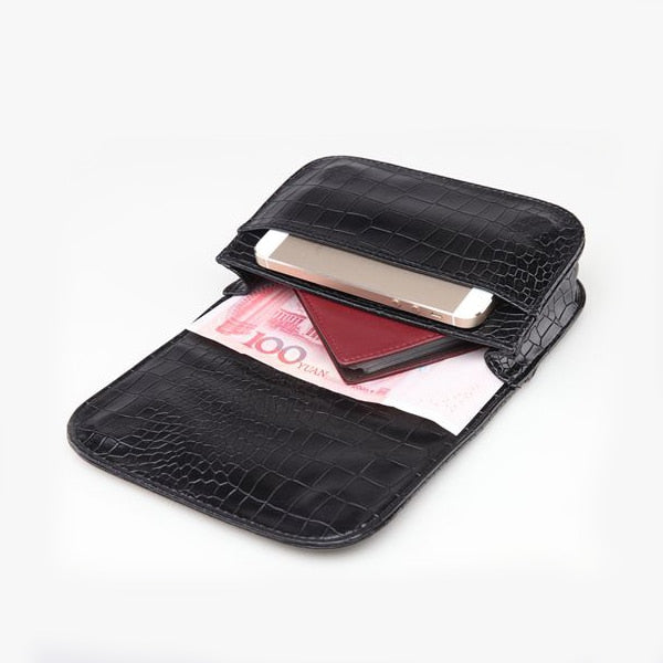 Vintage Waist Bag Women Alligator PU Leather Belt Bag Waist Pack Travel Belt Wallets Fanny Bags Ladies Fit 5.5 inches phones