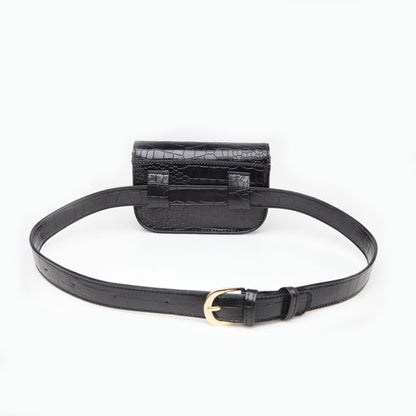 Vintage Waist Bag Women Alligator PU Leather Belt Bag Waist Pack Travel Belt Wallets Fanny Bags Ladies Fit 5.5 inches phones