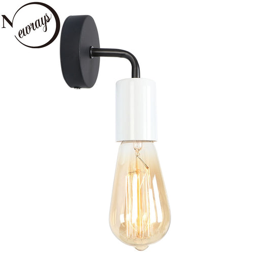 Vintage industrial iron wall lamp LED E27 modern wall light with 5 colors for bedroom aisle corridor washroom living room study