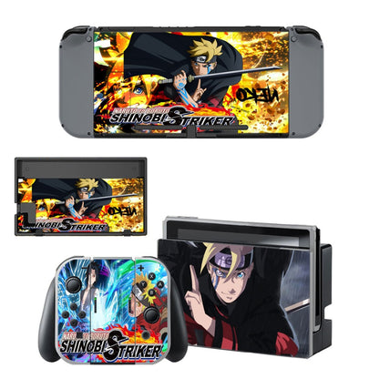Vinyl Skin Decal Sticker Wrap for Nintendo Switch Console Joy-Con Dock Skins - Naruto to Boruto Shinobi Striker