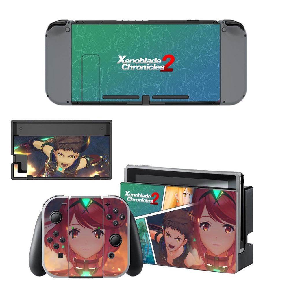 Vinyl Skin Decal Sticker Wrap for Nintendo Switch Console Joy-Con Dock Skins -Xenoblade Chronicles 2