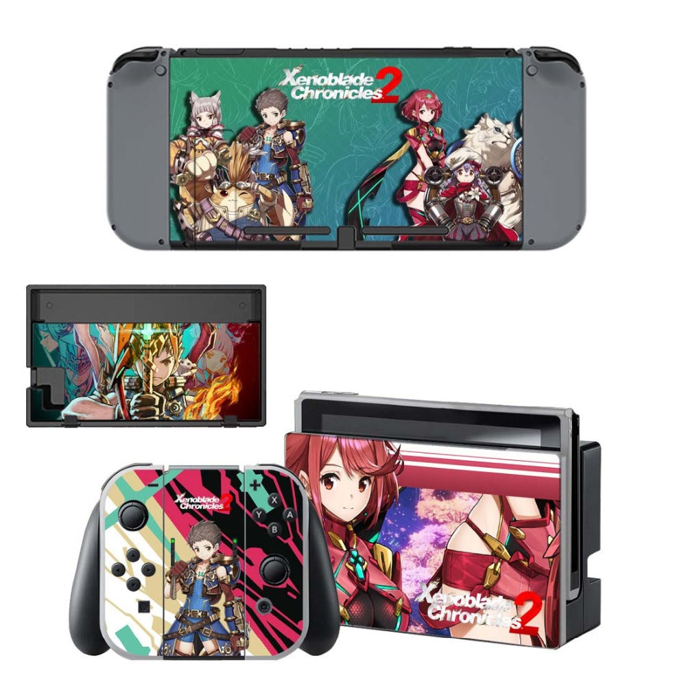 Vinyl Skin Decal Sticker Wrap for Nintendo Switch Console Joy-Con Dock Skins -Xenoblade Chronicles 2