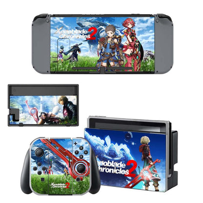 Vinyl Skin Decal Sticker Wrap for Nintendo Switch Console Joy-Con Dock Skins -Xenoblade Chronicles 2