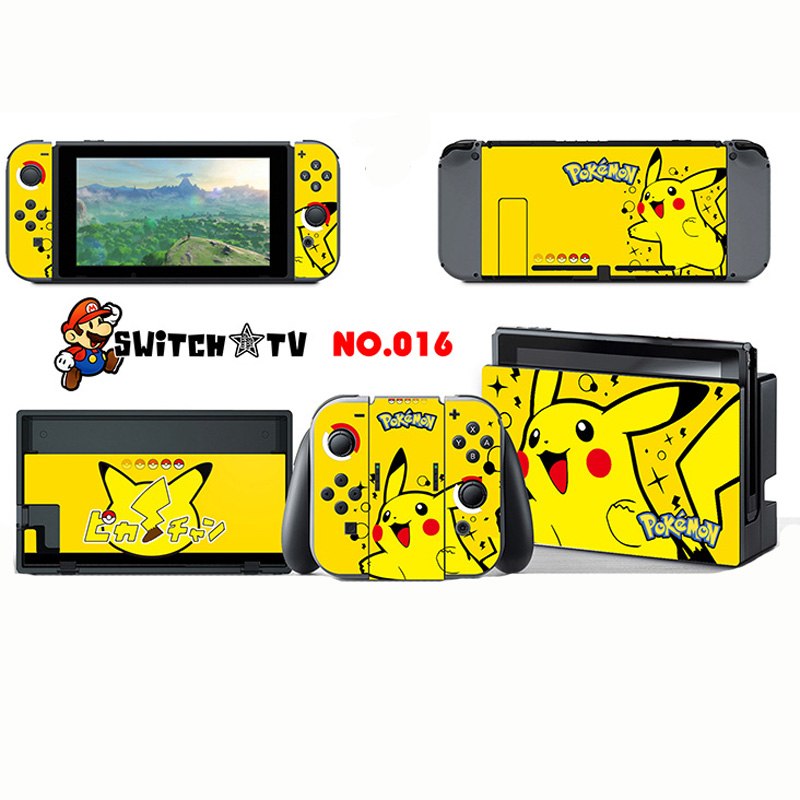 Vinyl Skins Sticker for Pokemen/Zelda Decal Cover Set for Nintend Switch Console And Joy-Con Controlle