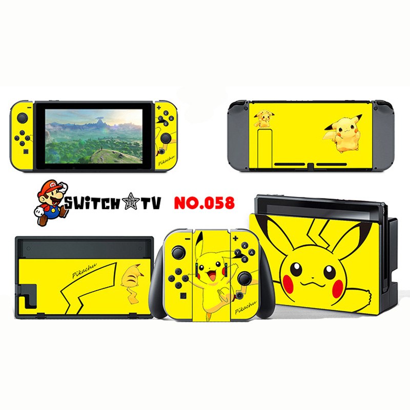 Vinyl Skins Sticker for Pokemen/Zelda Decal Cover Set for Nintend Switch Console And Joy-Con Controlle
