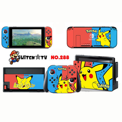 Vinyl Skins Sticker for Pokemen/Zelda Decal Cover Set for Nintend Switch Console And Joy-Con Controlle