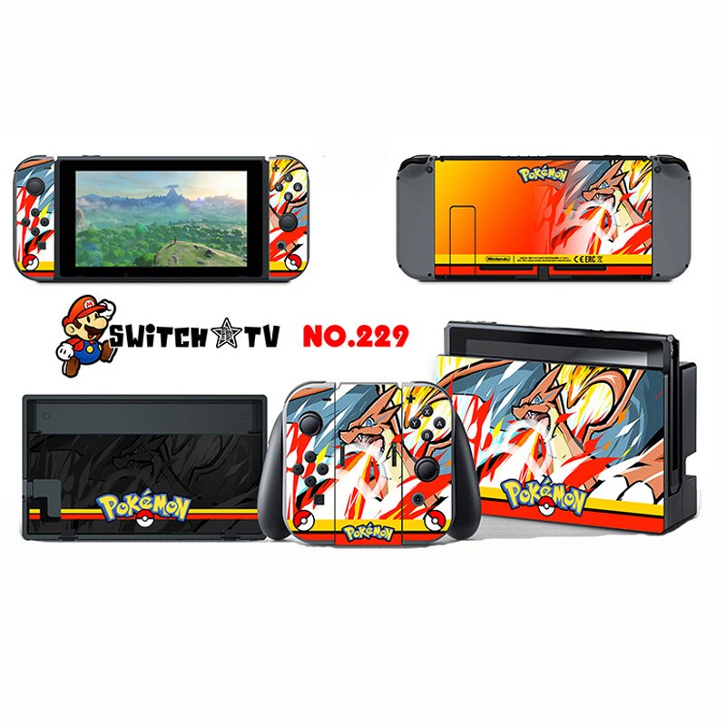 Vinyl Skins Sticker for Pokemen/Zelda Decal Cover Set for Nintend Switch Console And Joy-Con Controlle