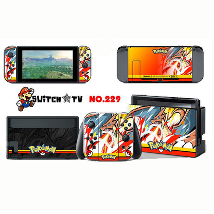 Vinyl Skins Sticker for Pokemen/Zelda Decal Cover Set for Nintend Switch Console And Joy-Con Controlle