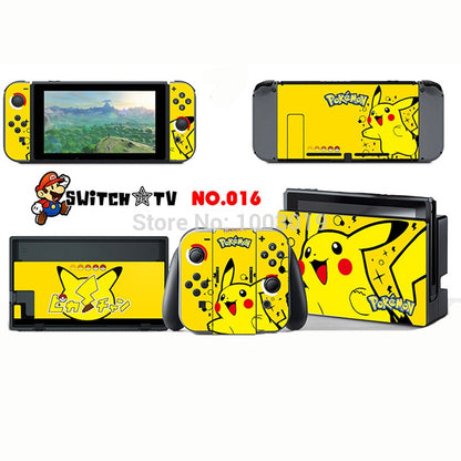 Vinyl Skins Sticker for Pokemen/Zelda Decal Cover Set for Nintend Switch Console And Joy-Con Controlle