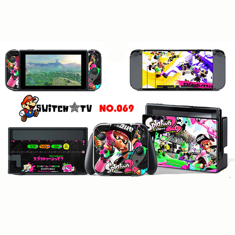 Vinyl Skins Sticker for Pokemen/Zelda Decal Cover Set for Nintend Switch Console And Joy-Con Controlle