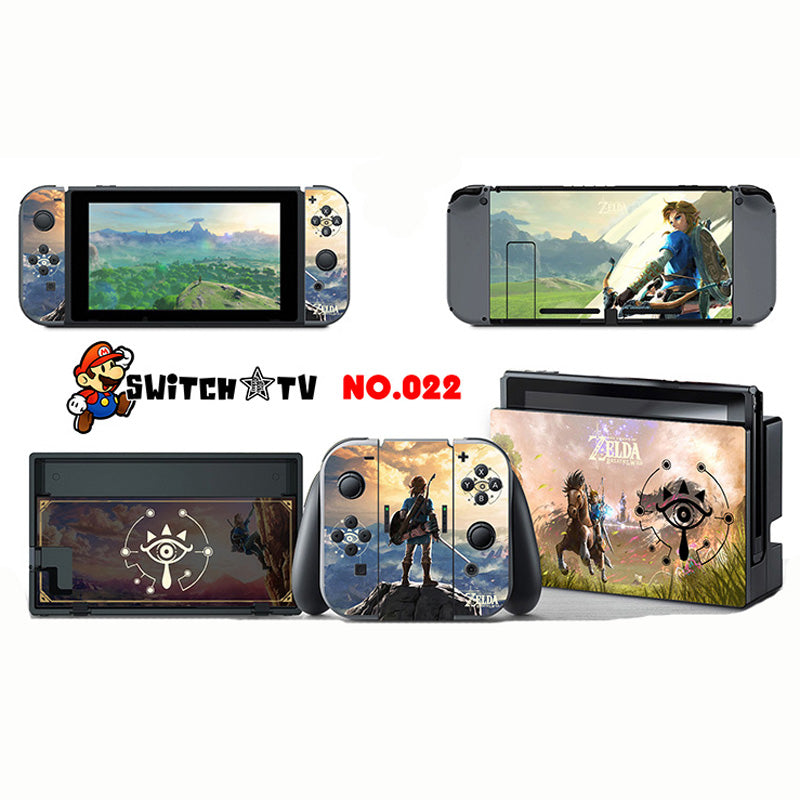 Vinyl Skins Sticker for Pokemen/Zelda Decal Cover Set for Nintend Switch Console And Joy-Con Controlle