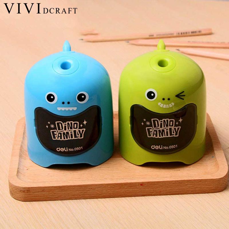 Vividcraft Electric Pencil Sharpener Student Automatic Pencil Sharpeners for Art Painting Stationery Supplies without Battery