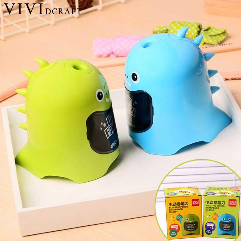 Vividcraft Electric Pencil Sharpener Student Automatic Pencil Sharpeners for Art Painting Stationery Supplies without Battery