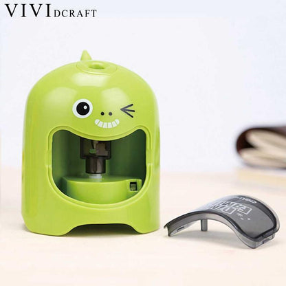 Vividcraft Electric Pencil Sharpener Student Automatic Pencil Sharpeners for Art Painting Stationery Supplies without Battery