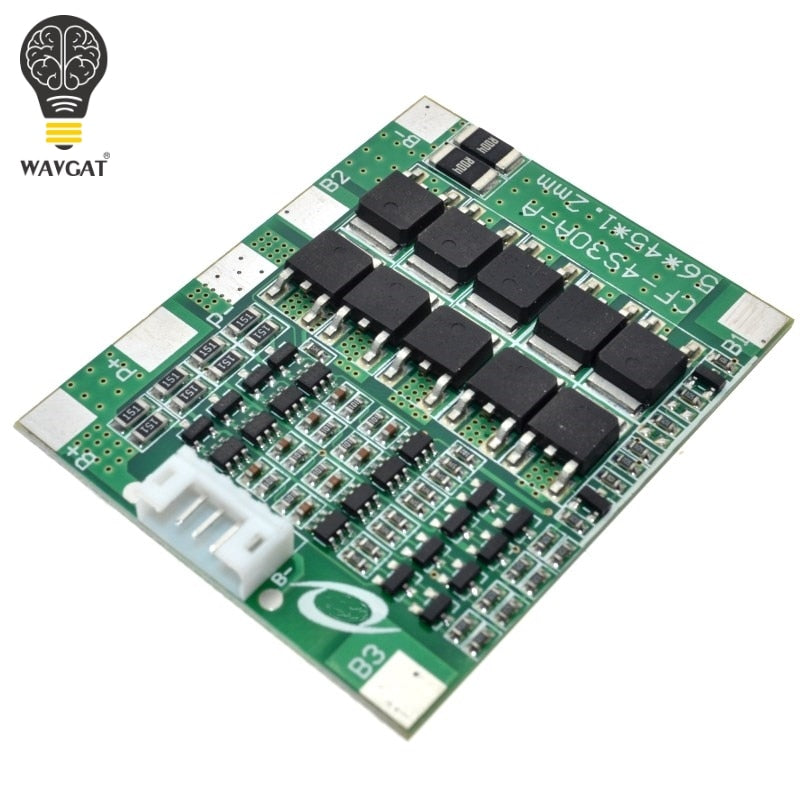 WAVGAT 4S 30A 14.8V Li-ion Lithium 18650 Battery BMS Packs PCB Protection Board Balance Integrated Circuits