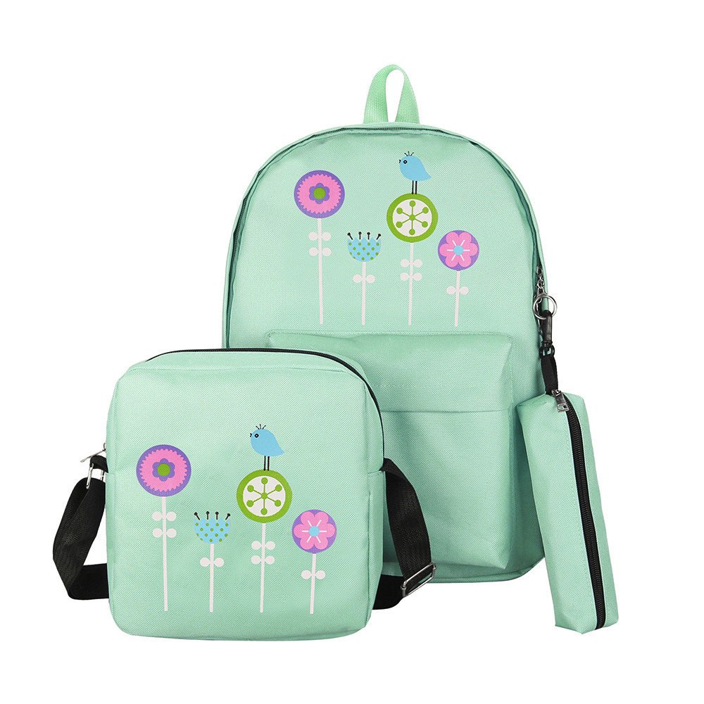 WEIXIER 2019 Composite Bag Print Preppy Style Backpacks For Teenage Girls High Quality Canvas School Bags 3 Set Backpack LL-12