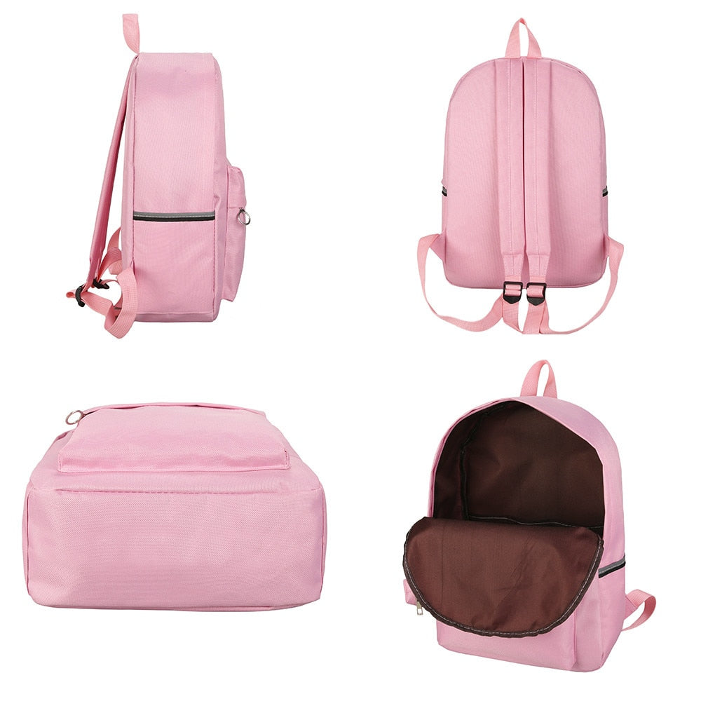 WEIXIER 2019 Composite Bag Print Preppy Style Backpacks For Teenage Girls High Quality Canvas School Bags 3 Set Backpack LL-12