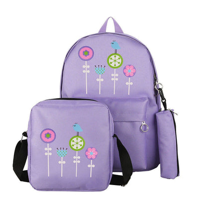 WEIXIER 2019 Composite Bag Print Preppy Style Backpacks For Teenage Girls High Quality Canvas School Bags 3 Set Backpack LL-12