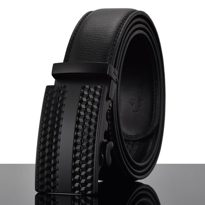 WOWTIGER Fashion Designers Men Automatic Buckle Leather luxury Belts Business Male Alloy buckle Belts for Men Ceinture Homme 1