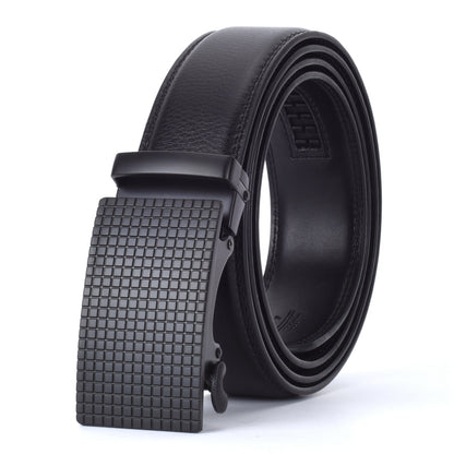 WOWTIGER Fashion Designers Men Automatic Buckle Leather luxury Belts Business Male Alloy buckle Belts for Men Ceinture Homme 1